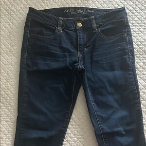 American Eagle Outfitters Women's Dark Blue Skinny Jeans